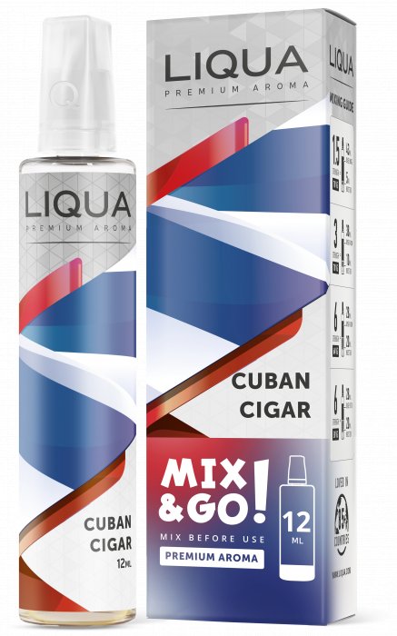 Liqua - Ritchy Cuban Cigar - Příchuť Liqua Mix&Go 12ml Shake & Vape Množství: 12ml