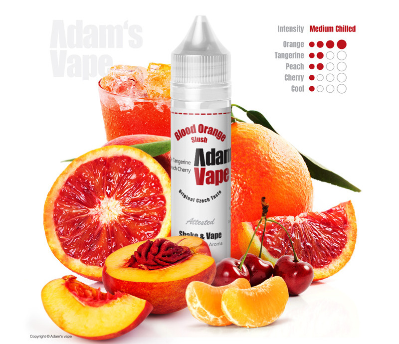 Adams vape (CZ) Blood Orange Slush - Ledová tříšť s červeným pomerančem - Příchuť Adams vape S&V 12ml Množství: 12ml