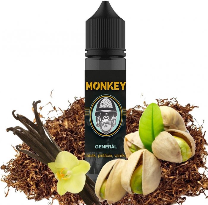 Monkey Liquid (CZ) Generál (Tabák s pistacií a vanilkou) - Příchuť Monkey Shake & Vape Množství: 12ml