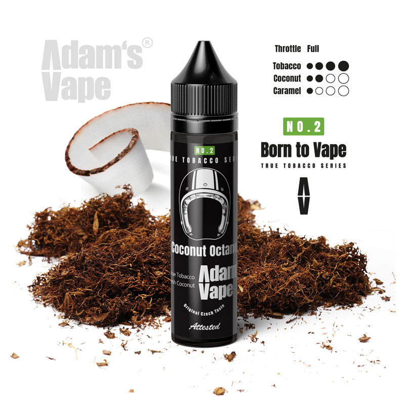 Adams vape (CZ) Coconut Octane (Opravdový tabák s kokosem a karamelem) - Příchuť Born to Vape S&V 12ml Množství: 12ml