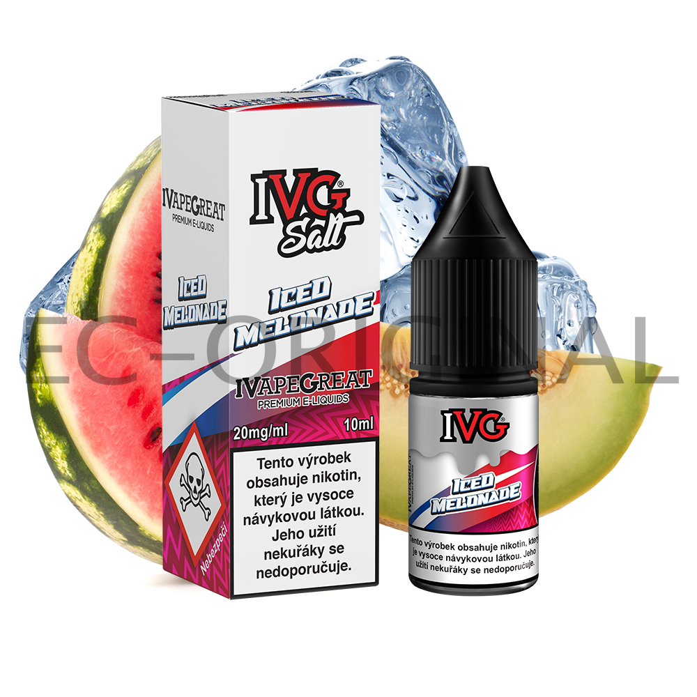 I VG (UK) Iced Melonade (Chladivá melounová citronáda) - IVG Salt (50PG/50VG) 10ml Množství: 10ml, Množství nikotinu: 10mg