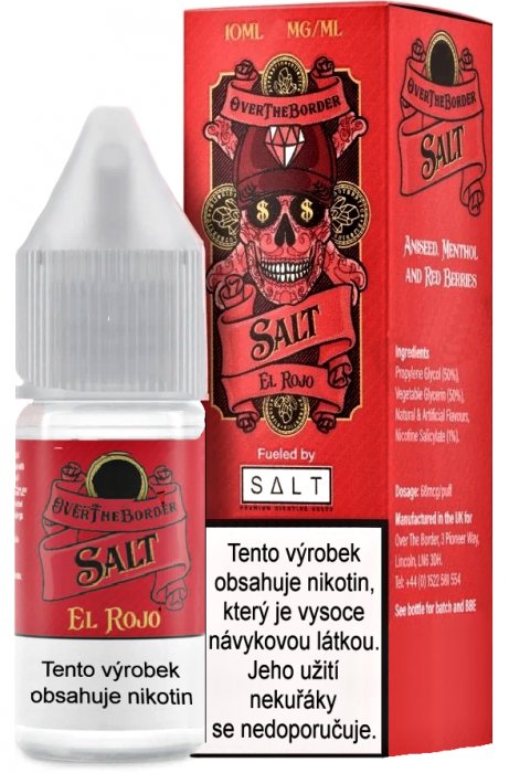 Juice Sauz LTD El Rojo (nikotinová sůl) Juice Sauz Salt - Over The Border (40PG/60VG) 10ml Množství: 10ml, Množství nikotinu: 10mg