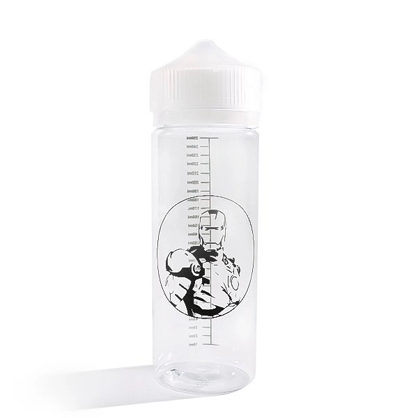 EU Úzká ART unicorn lahvička 250ml s ryskou V3 Design: IRON MAN