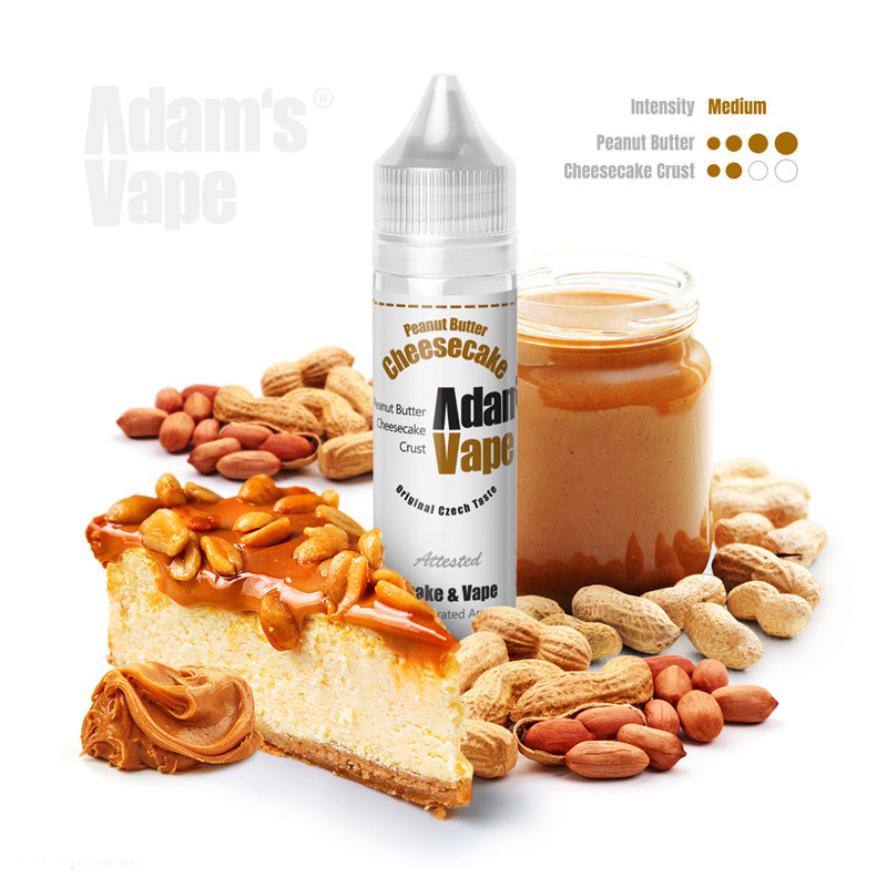 Adams vape (CZ) Peanut Butter Cheesecake (Oříšková bomba na sušenkovém základu) - Příchuť Adams vape S&V 12ml Množství: 12ml