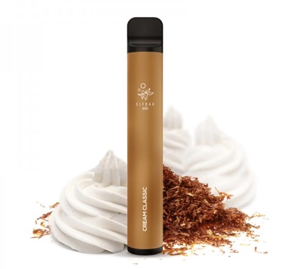 Cream Classic (Jemný sladký tabák) - Elf BAR - 20mg - Disposable salt - jednorázová e-cigareta
