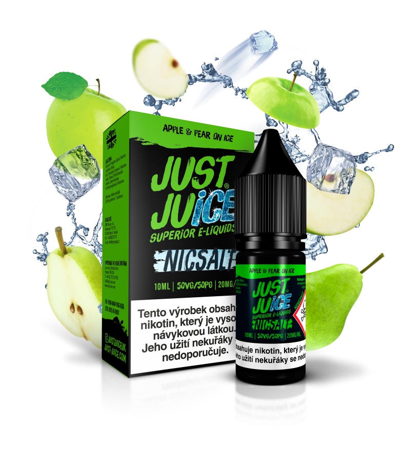 Just Juice (GB) Apple & Pear On Ice (Ledové jablko a hruška) Just Juice Salt E-liquid 10ml Množství: 10ml, Množství nikotinu: 11mg