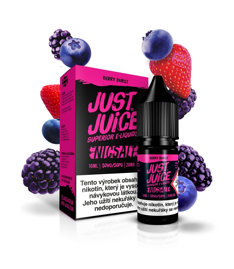 Just Juice (GB) Berry Burst (Lesní směs) Just Juice Salt E-liquid 10ml Množství: 10ml, Množství nikotinu: 20mg