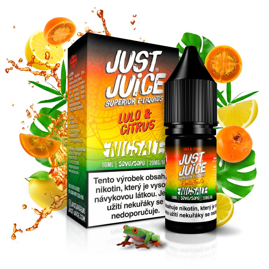 Just Juice (GB) Lulo & Citrus (Tropické lulo & citron) Just Juice Salt E-liquid 10ml Množství: 10ml, Množství nikotinu: 20mg