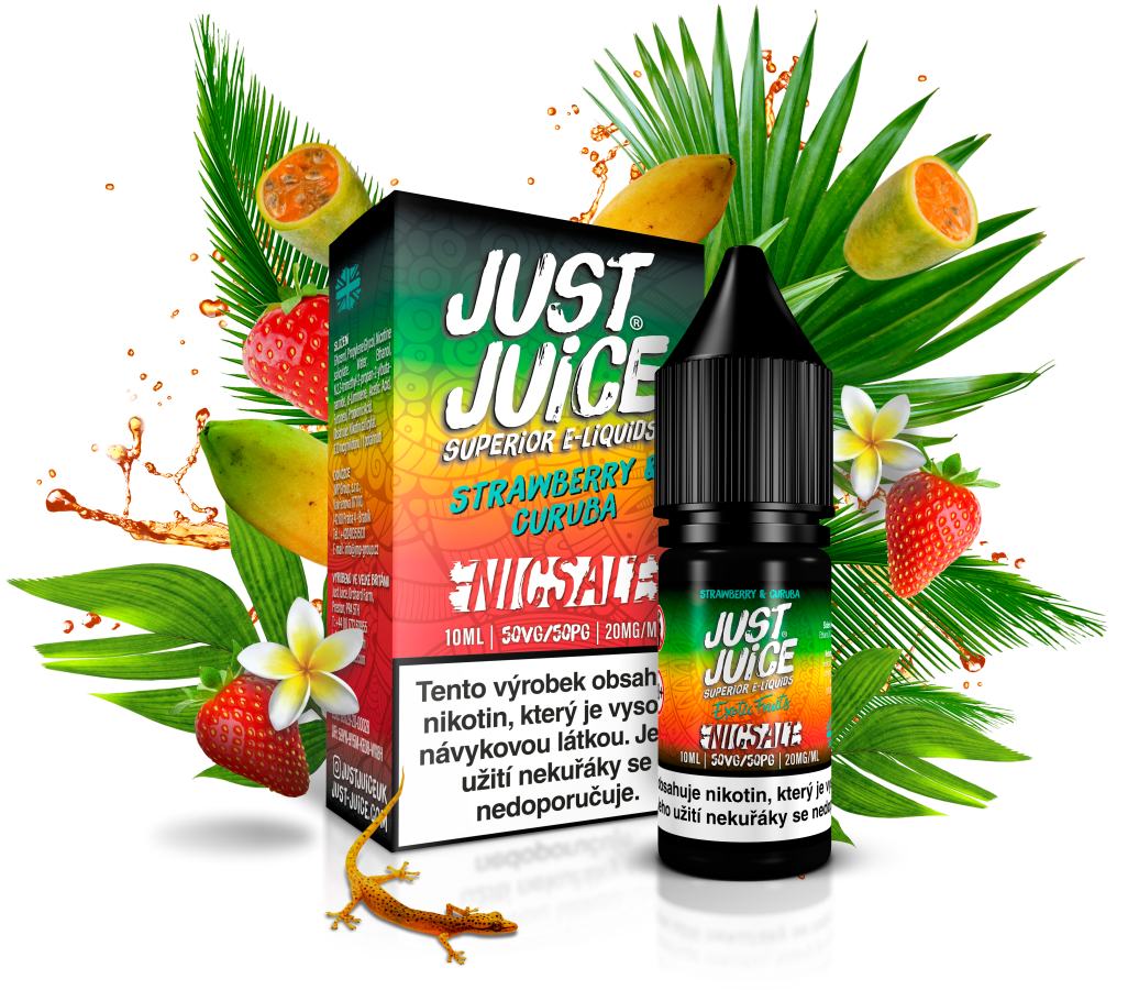 Just Juice (GB) Strawberry & Curuba (Jahoda & curuba) Just Juice Salt E-liquid 10ml Množství: 10ml, Množství nikotinu: 20mg