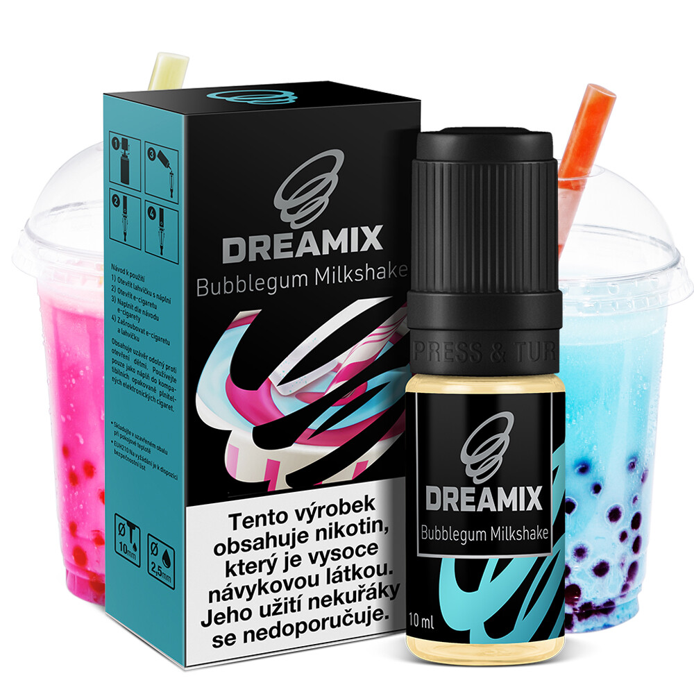 Dreamix (CZ) Dreamix - Žvýkačkový mléčný koktejl (Bubblegum Milkshake) - liquid - 10ml Množství: 10ml, Množství nikotinu: 3mg