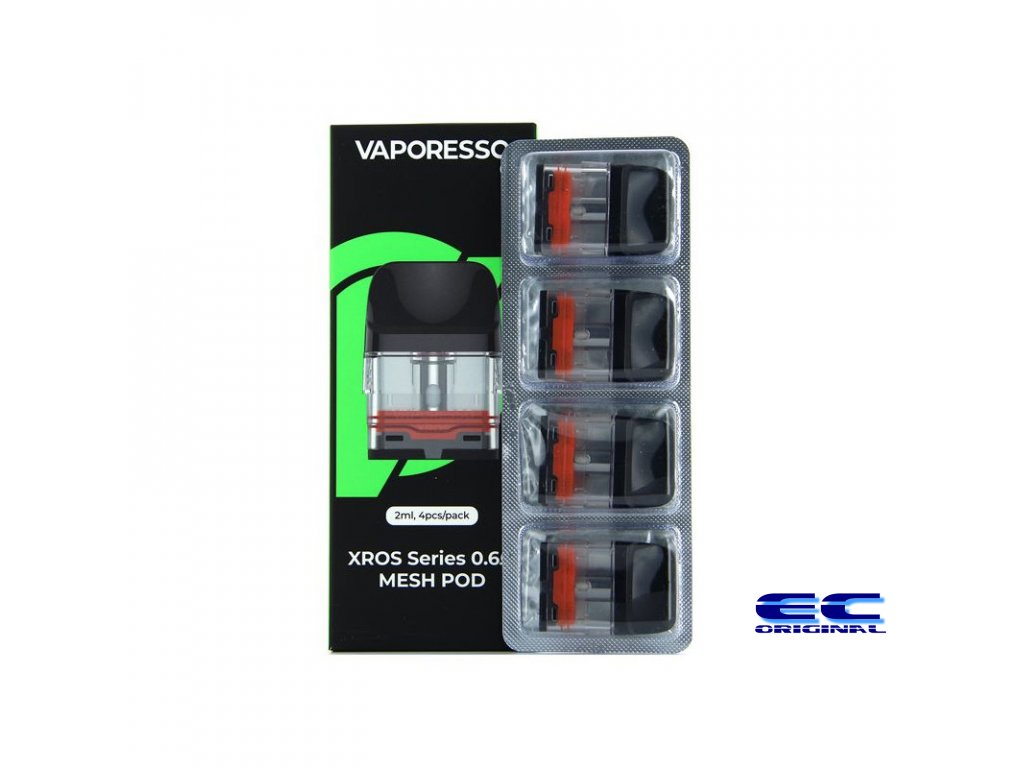 Náhradní cartridge MESH pro Vaporesso XROS Pod 0,7Ω/1,0Ω/0,6Ω Odpor: 0,6ohm - 4ks