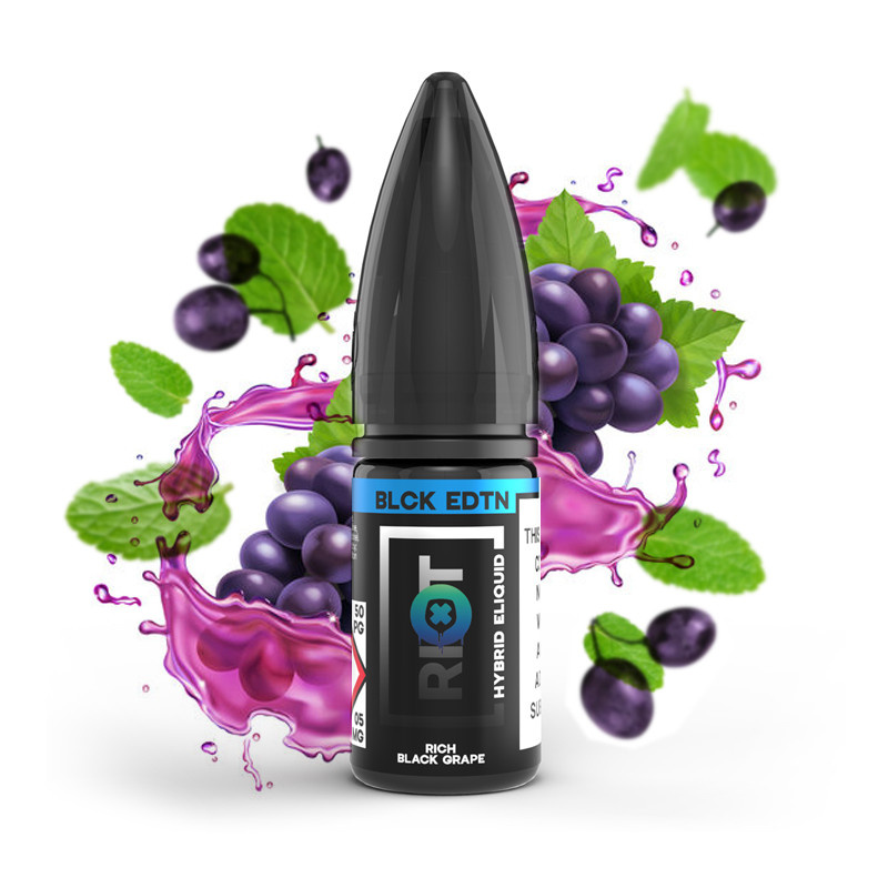 Riot Squad (GB) Rich Black Grape (Hroznové víno s mátou) Riot S:ALT Hybrid E-liquid 10ml Množství: 10ml, Množství nikotinu: 20mg