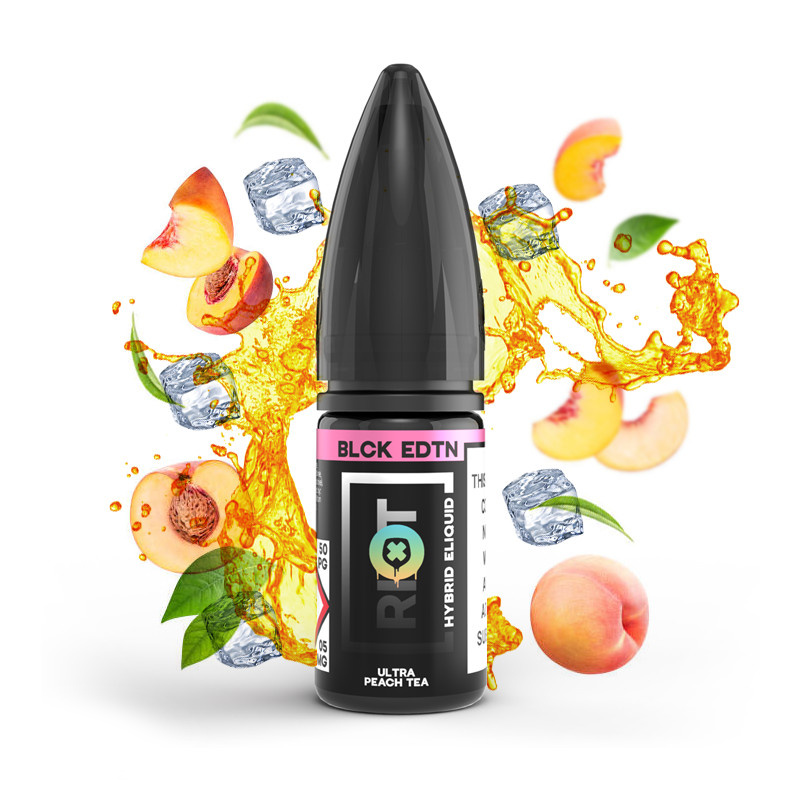 Riot Squad (GB) Ultra Peach Tea (Ledový broskvový čaj) Riot S:ALT Hybrid E-liquid 10ml Množství: 10ml, Množství nikotinu: 20mg