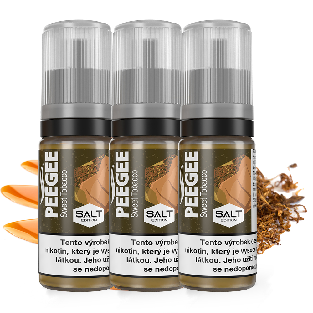 Vitastyle (CZ) PEEGEE Salt - Sladký tabák (Sweet Tobacco) Množství: 30ml, Množství nikotinu: 10mg