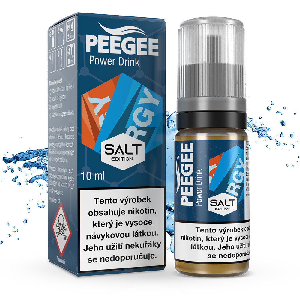 Vitastyle (CZ) PEEGEE Salt - Energetický nápoj (Power Drink) Množství: 10ml, Množství nikotinu: 10mg