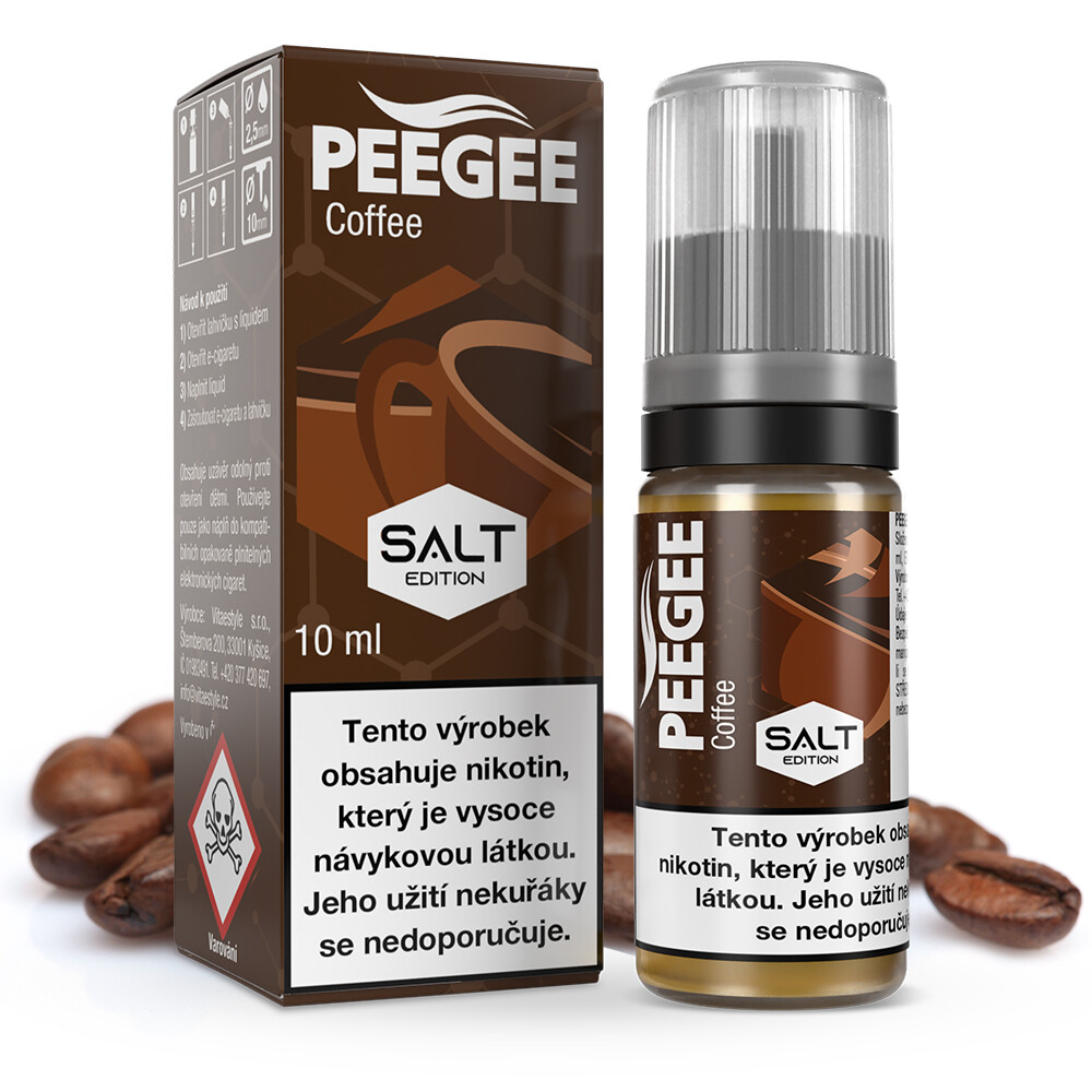 Vitastyle (CZ) PEEGEE Salt - Káva (Coffee) Množství: 10ml, Množství nikotinu: 20mg