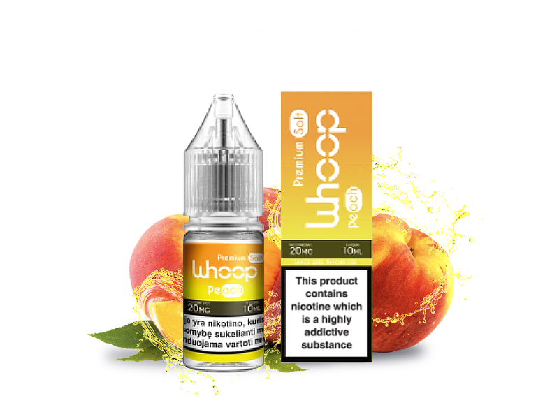 Peach - Whoop Salt E-liquid 10ml Množství: 10ml, Množství nikotinu: 20mg