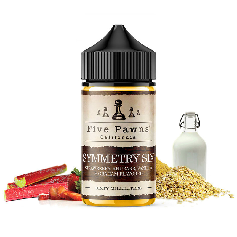 Symmetry Six (Jahoda s rebarborou a grahamovou sušenkou) - Příchuť Five Pawns Original S&V 20ml Množství: 20ml