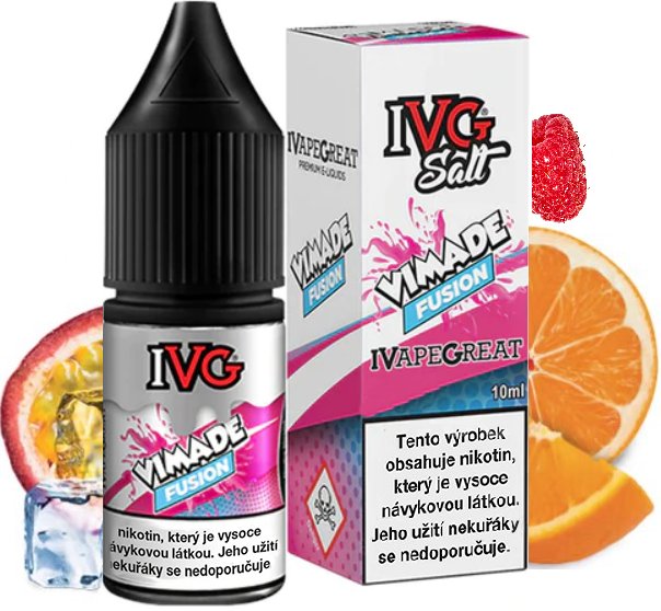 I VG (UK) Vimade Fusion - IVG Salt (50PG/50VG) 10ml Množství: 10ml, Množství nikotinu: 20mg