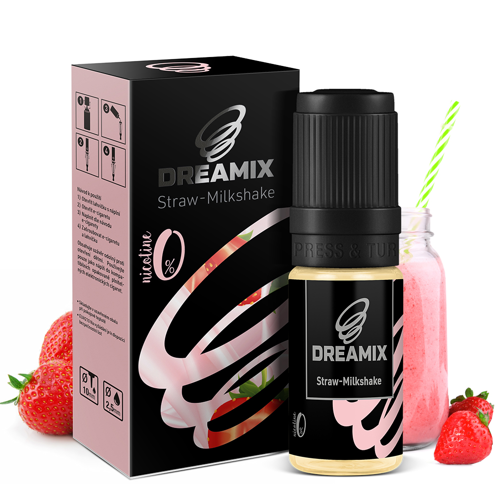 Dreamix (CZ) Dreamix - Jahodový Shake (Straw-Milkshake) - liquid - 10ml Množství: 10ml, Množství nikotinu: 0mg