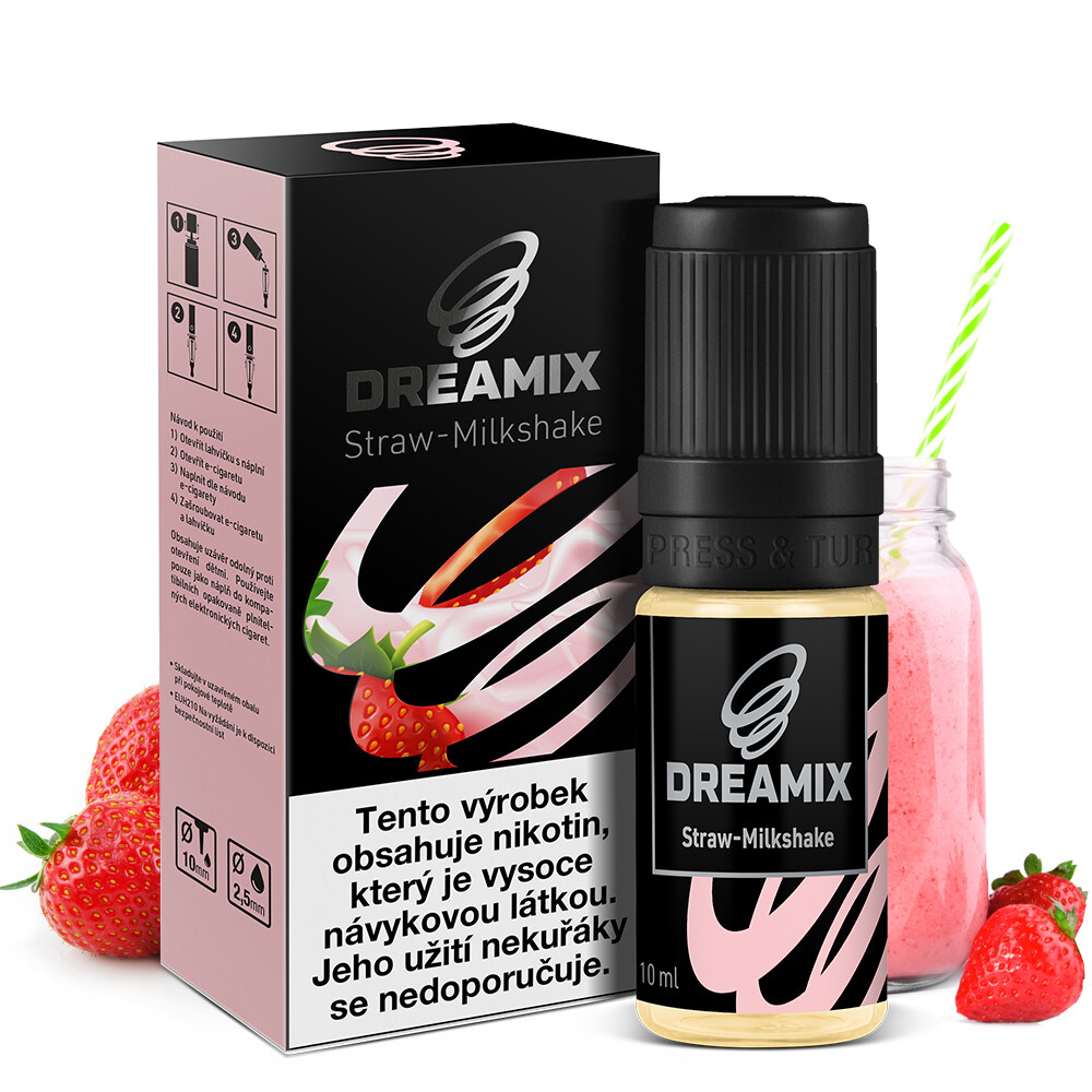 Dreamix (CZ) Dreamix - Jahodový Shake (Straw-Milkshake) - liquid - 10ml Množství: 10ml, Množství nikotinu: 6mg