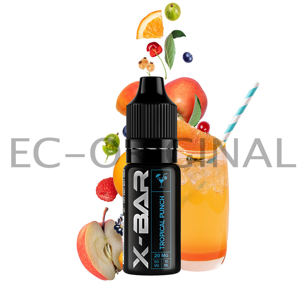 J WELL Francie Tropický punč (Tropical Punch) - J-Well X BAR Nic SALT (50PG/50VG) 10ml Množství: 10ml, Množství nikotinu: 20mg