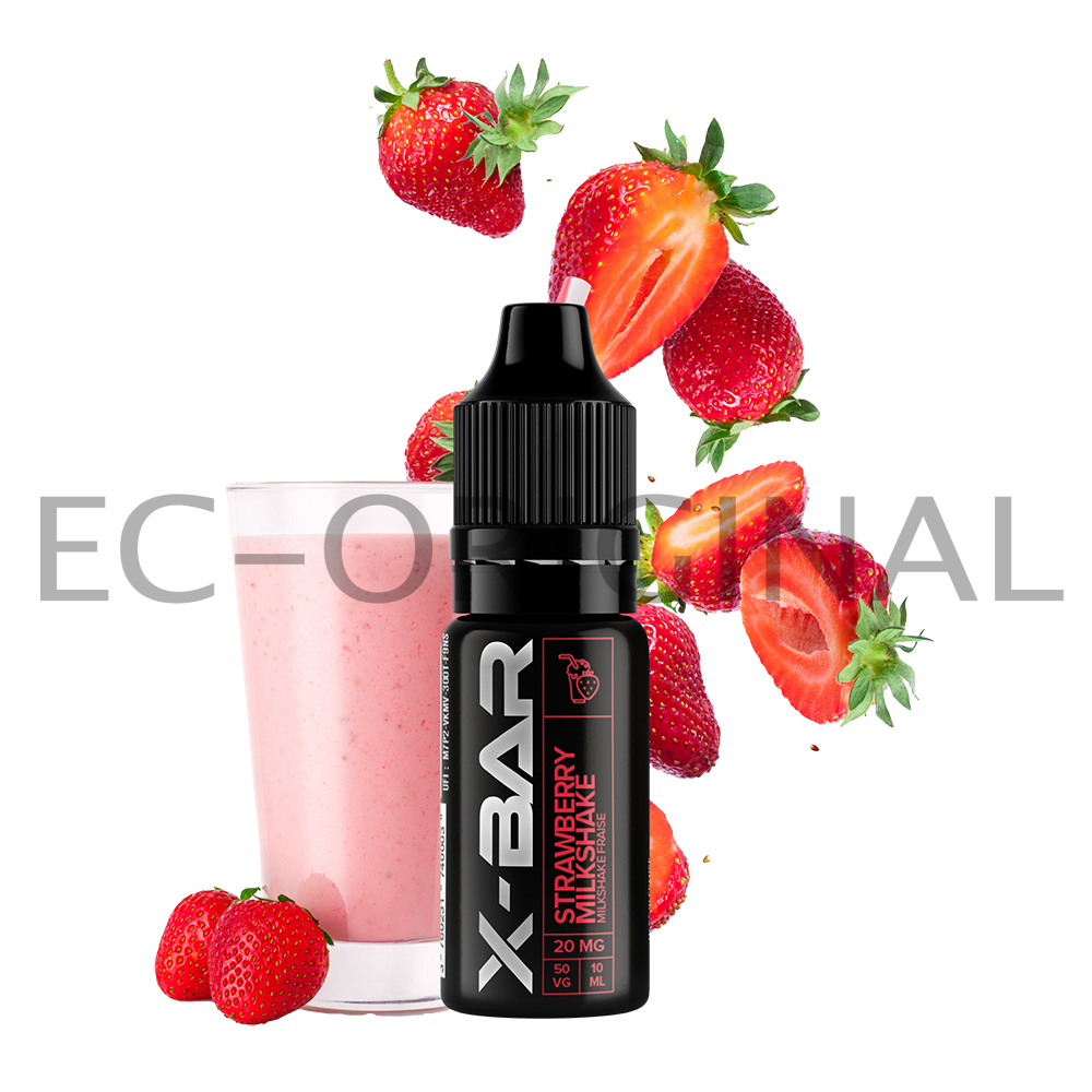 J WELL Francie Jahodový mléčný koktejl (Strawberry Milkshake) - J-Well X BAR Nic SALT (50PG/50VG) 10ml Množství: 10ml, Množství nikotinu: 20mg