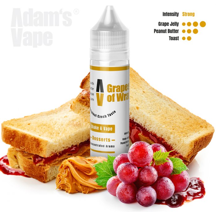 Adams vape (CZ) Grapes of Wrath (Toast s burákovým máslem a hroznovým jamem) - Příchuť Adams vape S&V 12ml Množství: 12ml