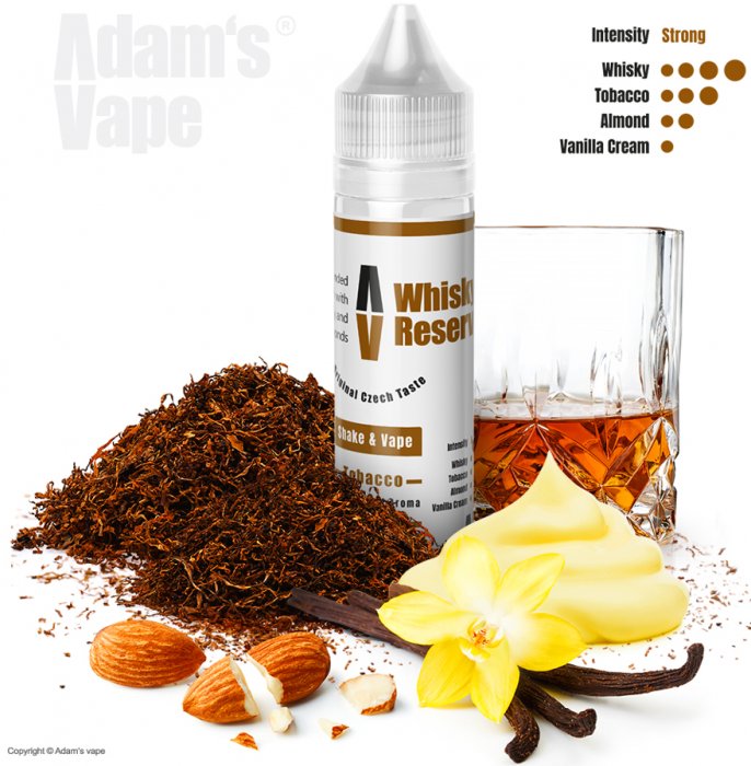 Adams vape (CZ) Whisky Reserve (Tabák s whisky a mandlemi) - Příchuť Adams vape S&V 12ml Množství: 12ml