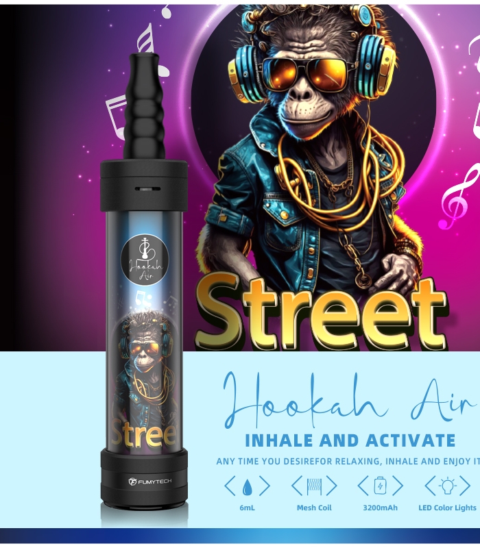 Fumytech E-Chicha Portable Hookah Air 6ml 3200mAh Barva: STREET MONKEY