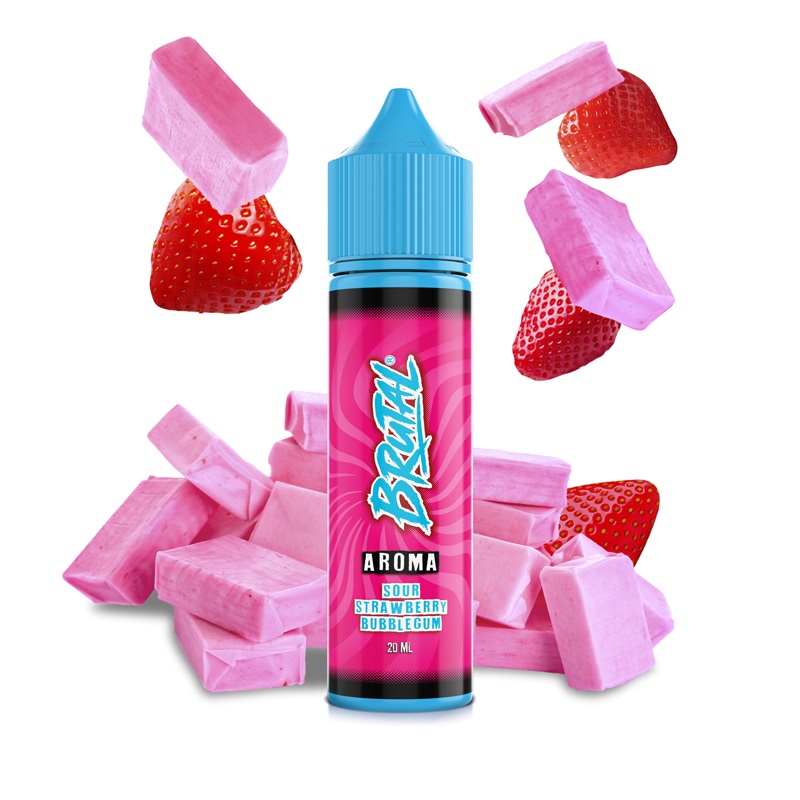 Brutal (GB) Strawberry Sour Bubblegum (Sladká jahodová žvýkačka) - Příchuť Brutal S&V 20ml Množství: 20ml