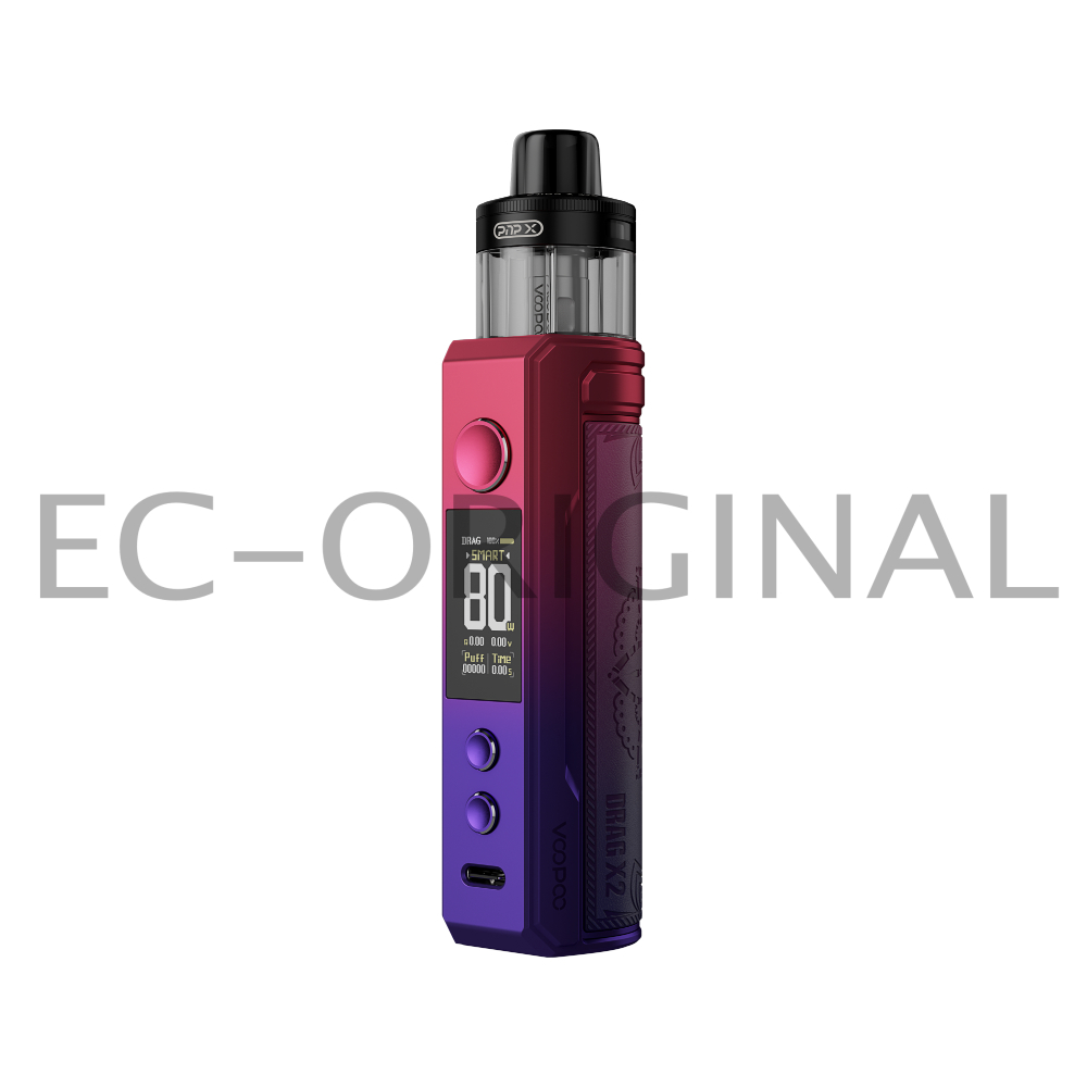 VOOPOO Drag X2 PnP-X DTL Kit 80W Barva: Fialovo - červená