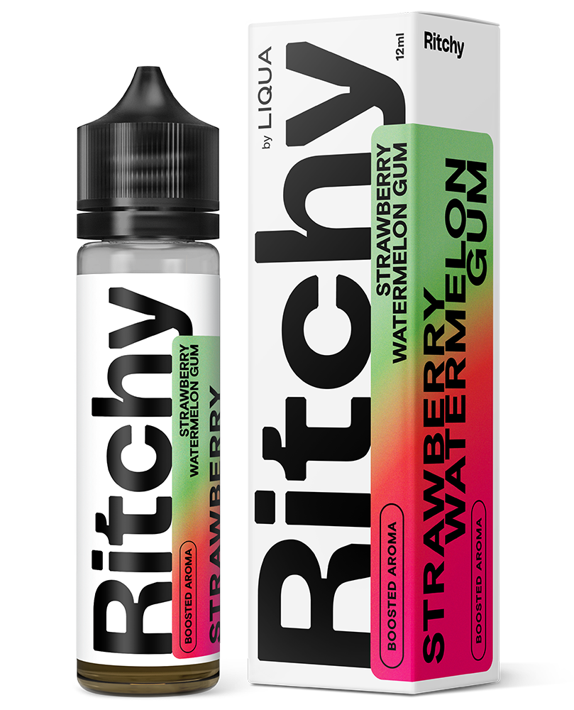 Liqua - Ritchy STRAWBERRY WATERMELON GUM (JAHODY, VODNÍ MELOUN A ŽVÝKAČKY) - Příchuť Liqua RITCHY S&V 12ml Množství: 12ml