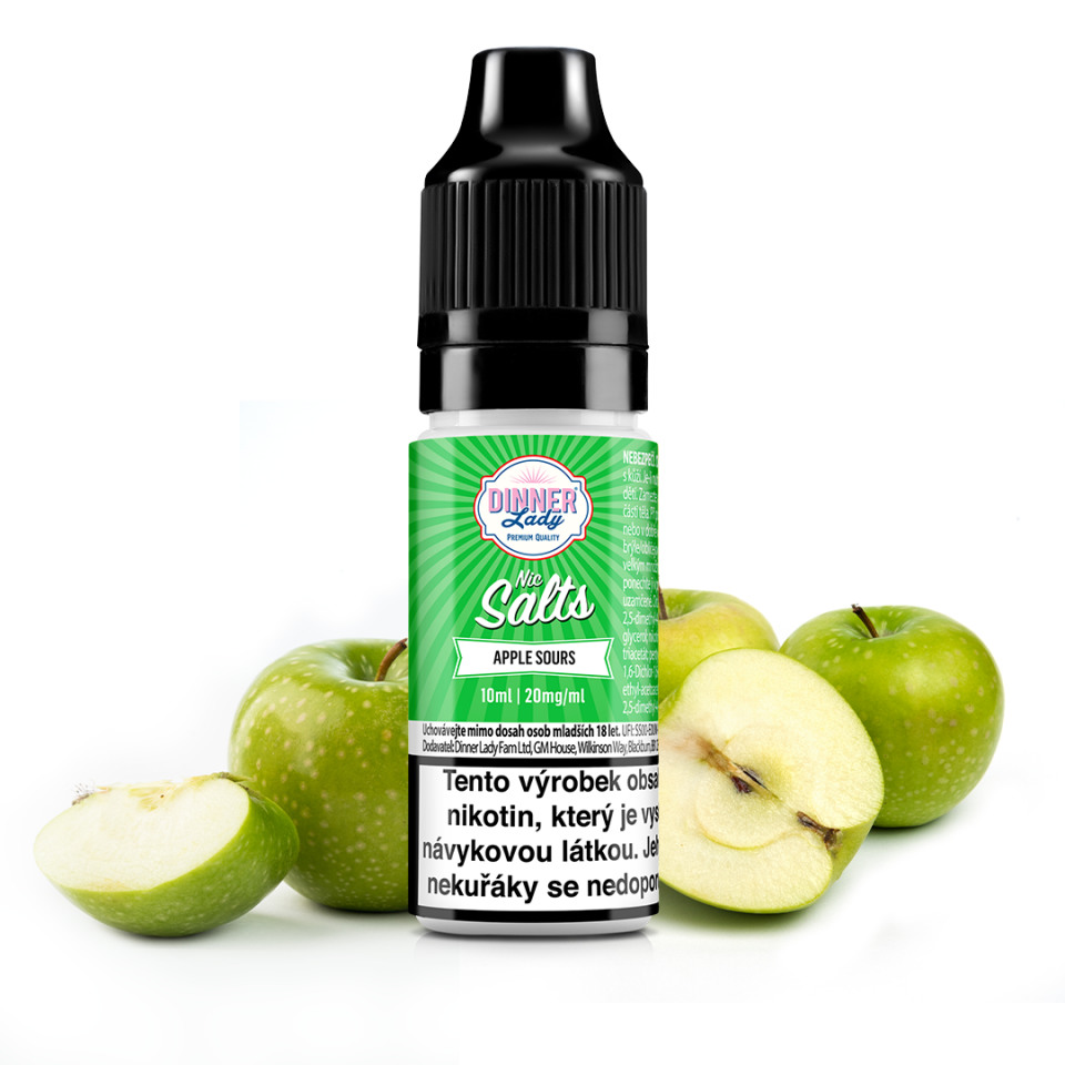 Apple Sours - Dinner Lady NIC SALT (50PG/50VG) 10ml Množství: 10ml, Množství nikotinu: 20mg