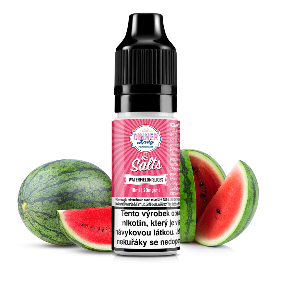 Watermelon Slices - Dinner Lady NIC SALT (50PG/50VG) 10ml Množství: 10ml, Množství nikotinu: 20mg