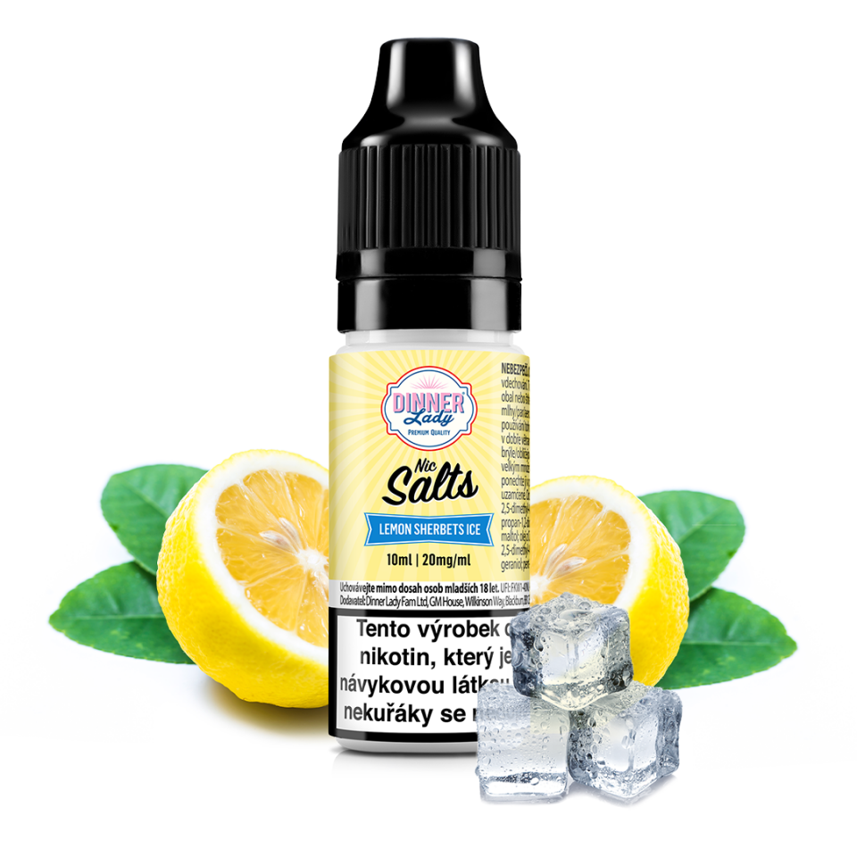 Lemon Sherbets Ice - Dinner Lady NIC SALT (50PG/50VG) 10ml Množství: 10ml, Množství nikotinu: 20mg