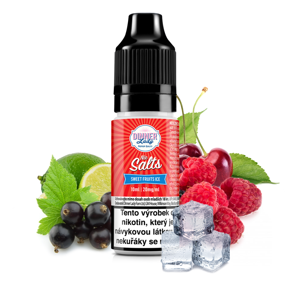 Sweet Fruits Ice - Dinner Lady NIC SALT (50PG/50VG) 10ml Množství: 10ml, Množství nikotinu: 20mg