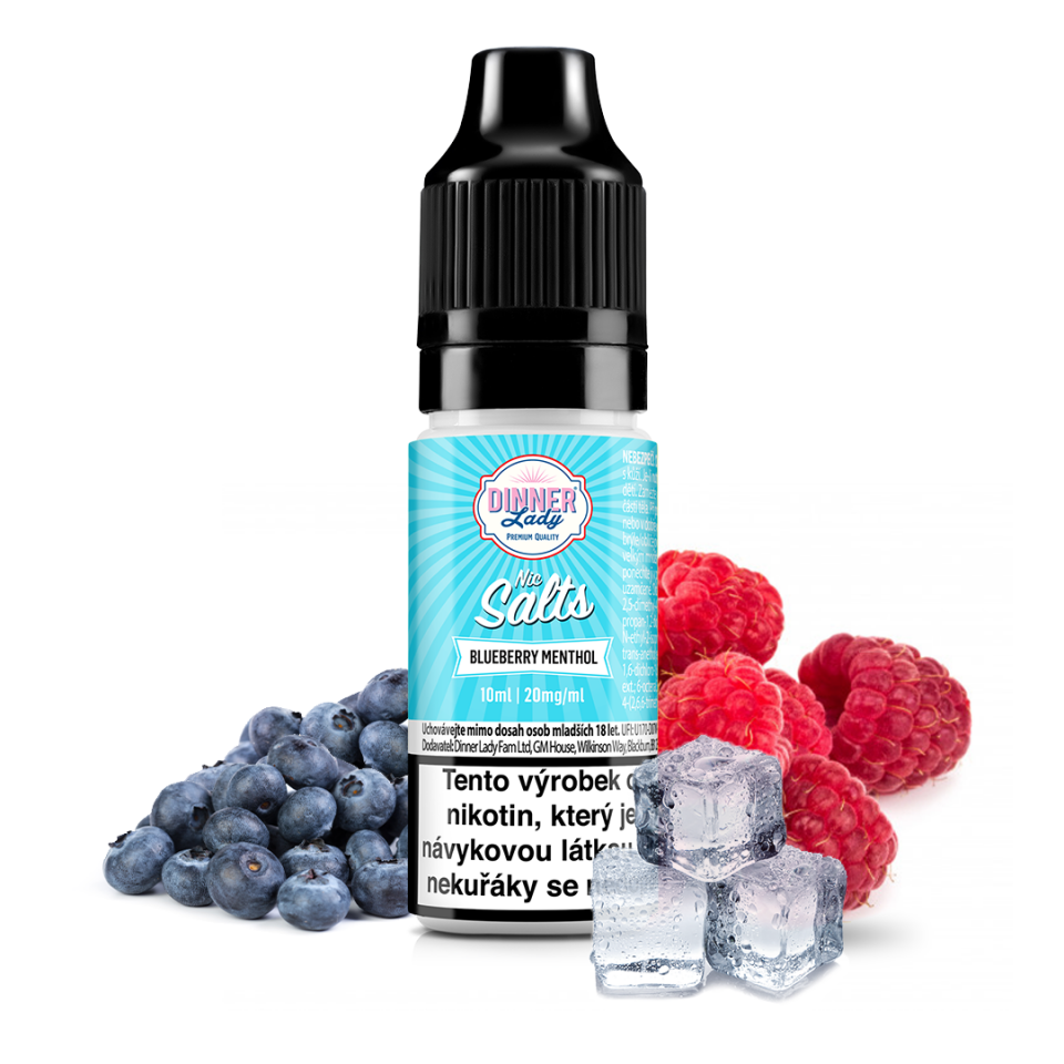 Blueberry Menthol - Dinner Lady NIC SALT (50PG/50VG) 10ml Množství: 10ml, Množství nikotinu: 20mg