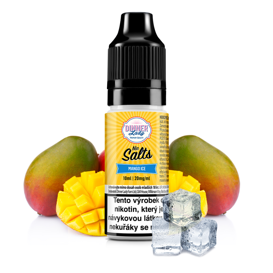 Mango Ice - Dinner Lady NIC SALT (50PG/50VG) 10ml Množství: 10ml, Množství nikotinu: 20mg