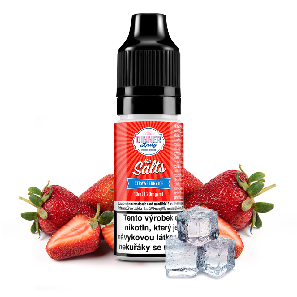 Strawberry Ice - Dinner Lady NIC SALT (50PG/50VG) 10ml Množství: 10ml, Množství nikotinu: 20mg