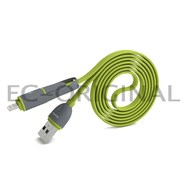 Micro USB a Lightning USB kabel 2v1 - Avatar Barva: Zelená