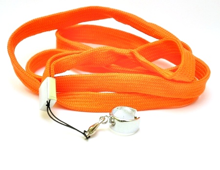 Šňůrka eGo na krk Barva: Oranžová, Materiál: Látkové