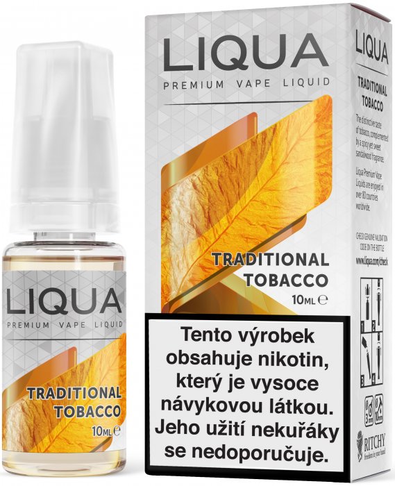 Liqua - Ritchy Tradiční tabák - Traditional Tobacco - LIQUA Elements Množství: 10ml, Množství nikotinu: 12mg