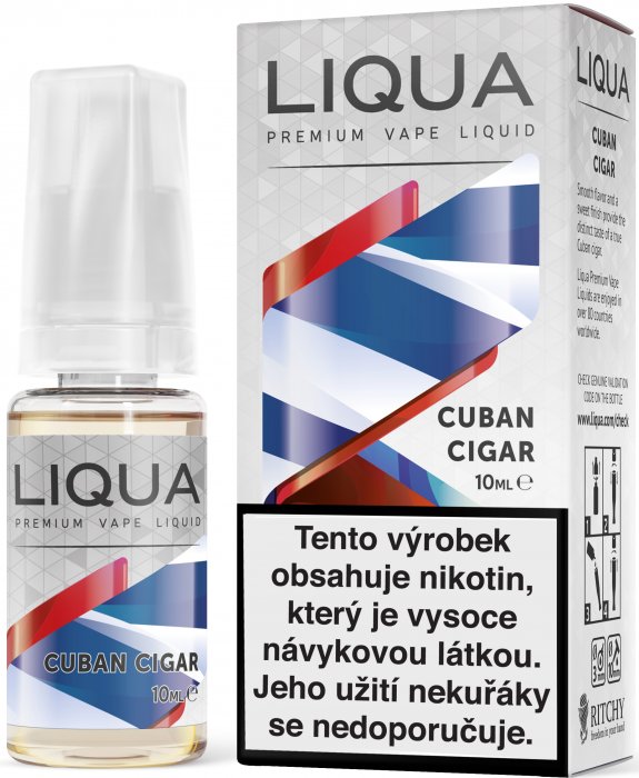 Liqua - Ritchy Kubánský doutník - Cuban Cigar - LIQUA Elements Množství: 10ml, Množství nikotinu: 6mg