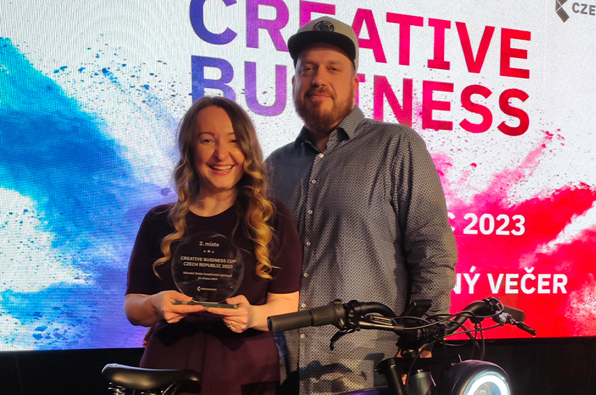 E-CAFE BIKE vyhrálo 2. místo v Creative Business Cup 2023