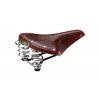 B67 hnědé kožené sedlo s pružinami