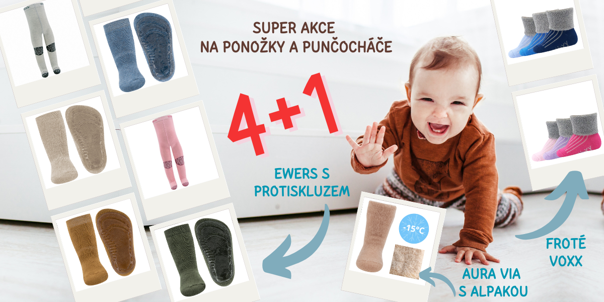 Ponožky a punčocháče 4+1 AKCE