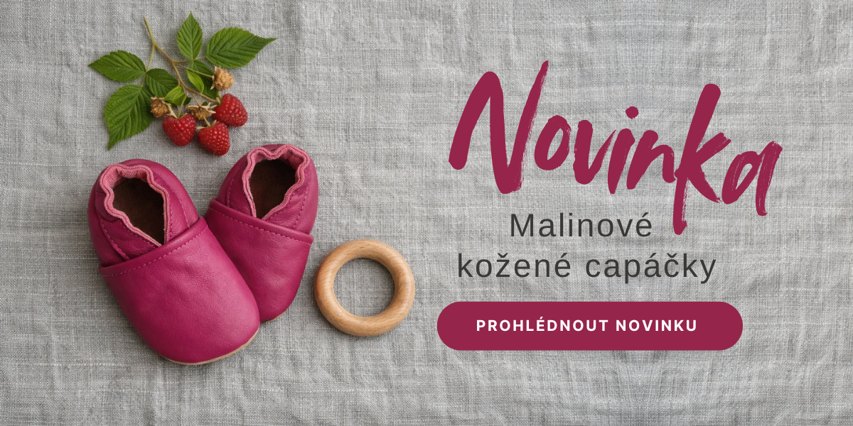 Malinové kožené capáčky
