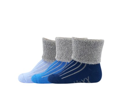 Dětské froté ponožky pro děti 3 páry - modré