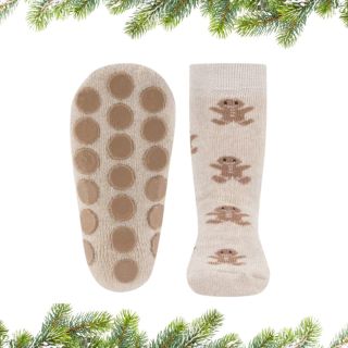 👶✨ Perníčková radost nejen pro batolata! Naše protiskluzové ponožky s motivem perníčků zahřejí malé nožky i srdce. A pozor...
